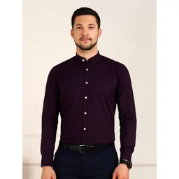 FUBAR Men Slim Fit Solid Band Collar Pure Cotton Formal Shirt-picture-13