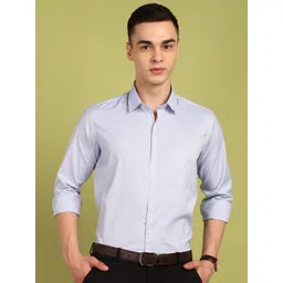 FUBAR Men Slim Fit Solid Checked Formal Shirt-picture-10