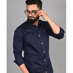 fubar Men Slim Fit Solid Mandarin Collar Casual Shirt-picture-11