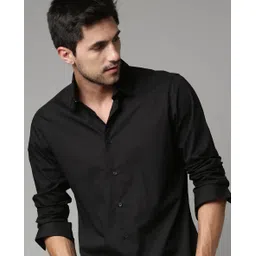 fubar Men Slim Fit Solid Spread Collar Casual Shirt-picture-13