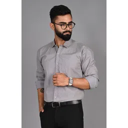 fubar Men Slim Fit Solid Spread Collar Casual Shirt-picture-33