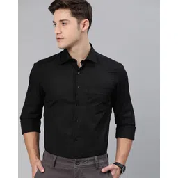 fubar Men Slim Fit Solid Spread Collar Formal Shirt-picture-34