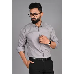 fubar Men Slim Fit Solid Spread Collar Formal Shirt-picture-25