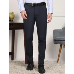 FUBAR Men Slim Fit Textured Pleated Trousers-picture-15