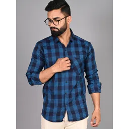 FUBAR Slim Fit Tartan Checked Casual Shirt-picture-10