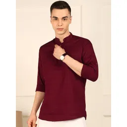 FUBAR Thread Work Mandarin Collar Straight Kurta-picture-27