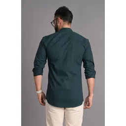 fubar Men Slim Fit Solid Mandarin Collar Casual Shirt image 2