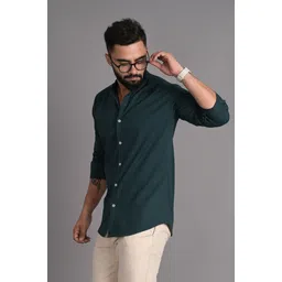 fubar Men Slim Fit Solid Mandarin Collar Casual Shirt image 4