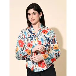 fuchsia PRETTY LOVING THING Floral Print Bell Sleeve Shirt Style Top-picture-41