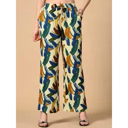fuchsia PRETTY LOVING THING Women Abstract Printed Trousers-picture-35