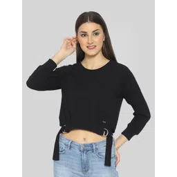 fuchsia PRETTY LOVING THING Women Black Sweatshirt-picture-35