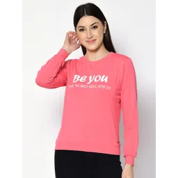 fuchsia PRETTY LOVING THING Women Pink Printed Sweatshirt image 1