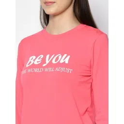 fuchsia PRETTY LOVING THING Women Pink Printed Sweatshirt image 5