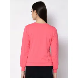 fuchsia PRETTY LOVING THING Women Pink Printed Sweatshirt image 4