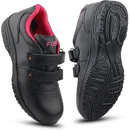 fuel Gracy Grain Leather Safety Shoes for Women Industrial Rubber Single Density Sole, 200J Steel Toe, Energy Absorption (Sizes -3UK - 8UK/India) Black-picture-43