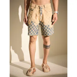 FUGAZEE Men Checked Washed Shorts-picture-24