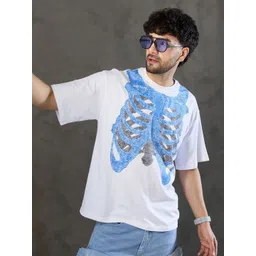 FUGAZEE Men Graphic Printed Round Neck Cotton Oversized T-shirt-picture-10