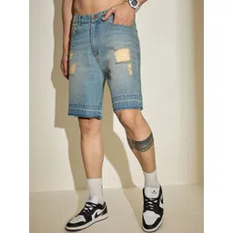 FUGAZEE Men Washed Denim Shorts-picture-27