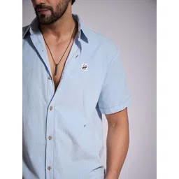 FUGAZEE Spread Collar Cotton Casual Shirt image 3