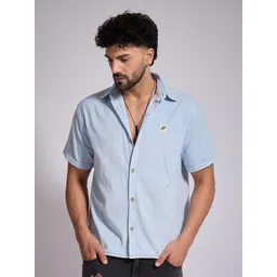 FUGAZEE Spread Collar Cotton Casual Shirt image 1