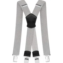 fulaida Men's X Shaped Suspenders with Four Clips Adjustable Elastic Shoulder Straps-picture-53