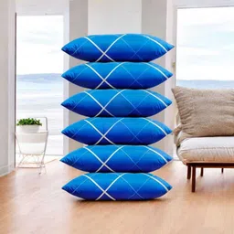 fulffystyl Cotton Sleeping Pillow Pack of 6 Solid-picture-46