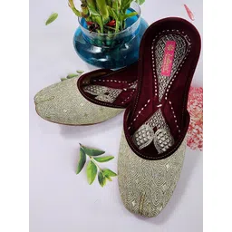 Fulkari Women Ethnic Ballerinas Flats-picture-14
