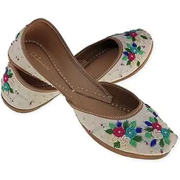 fulkari Women's Kusum Multicolor Formal Genuine Soft Leather Jutis-picture-47