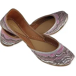 fulkari Women's Susan Gold Formal Genuine Soft Leather Jutis-picture-43