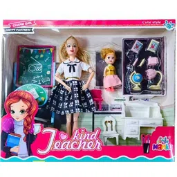 fun n style Kind Teacher Doll Set – 2 Dolls with Classroom Accessories for Pretend Play Kids-picture-37