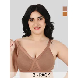 FUNAHME Pack Of 2 Full Coverage Non Padded Cotton T-shirts With All Day Comfort-picture-14