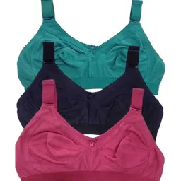 funahme Pack of 3 Women Full Coverage Non Padded Bra-picture-30