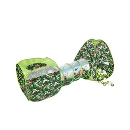 FunBlast Army Theme Portable Kids 3 in1 Tunnel Ball Pool Ball Pit with 25 Balls - Multicolour-picture-14