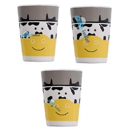 FunBlast Bamboo Fiber Glasses Puppy Design Pack of 3 Brown - 380 ml Each-picture-31