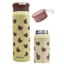 FunBlast BPA Free Double Walled Insulated Stainless Steel Water Bottle Beige- 420 ML-picture-11