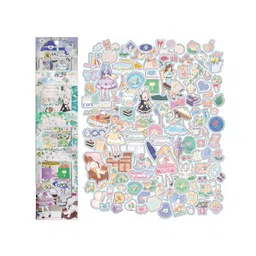 FunBlast DIY 3D Kawaii Stickers Set  16 Sheets (100+ Pcs) Girls & Flowers-picture-11