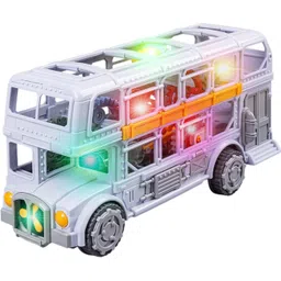 funblast Double Decker Bus Toy - Gear Retro Bus With-picture-36