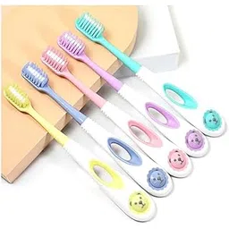 FunBlast Kids Toothbrush Cute Tooth Brush, Pack of 5 Pcs, PBT Soft Bristles Toothbrush for 3-12 Years old Children, Manual Toothbrush for Kids - Multicolor-picture-19