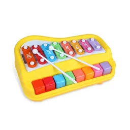 FunBlast Xylophone Hand Knock Piano Toy Musical Instrument - Yellow image 1