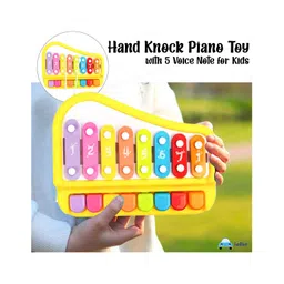 FunBlast Xylophone Hand Knock Piano Toy Musical Instrument - Yellow image 4