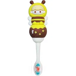 FunBlast Soft Bristle Cartoon Toothbrush – Animal Design Soft Tooth Brush, Extra Microfiber Soft Bristles Toothbrush for 2-7 Years old Children, Manual Toothbrush for Kids, Boys and Girls (Bee)-picture-12