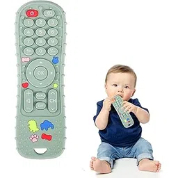FunBlast Teether for Babies - Silicone Remote Teether for 3+ Month Baby & Toddlers, Teething Toys for Babies and Toddlers, Helps Biting Skills Development, Activity Toys for Babies (Sea Green)-picture-22