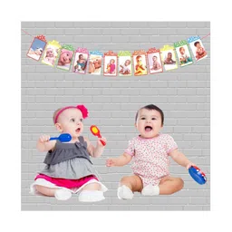 Funcart Baby 1st Birthday Photo Banner - Multicolor image 2