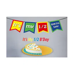 funcart Funkart It's My 1/2 Birthday Banner - Multicolor-picture-20