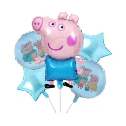 Funcart Peppa Pig Cartoon Theme Foil Balloons Multicolor  Pack Of 5-picture-25