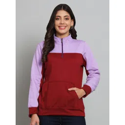 Funday Fashion Colourblocked Hooded Fleece Pullover Sweatshirt-picture-10