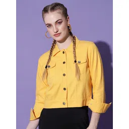 Funday Fashion Organic Cotton Crop Denim Jacket-picture-40