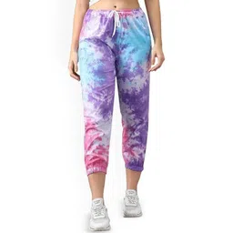 Funday Fashion Women Mid-Rise Tie and Dye Cotton Cargos Trousers-picture-31