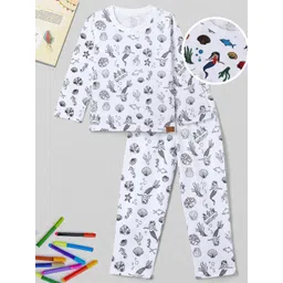 FUNKRAFTS Girls Printed Pure Cotton Long Sleeves T-shirt With Pyjamas-picture-15