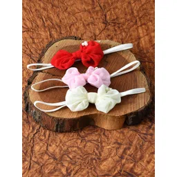 FUNKRAFTS Girls White & Red Set of 3 Hairband-picture-31